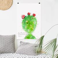 Klebefieber Poster Blumen Kaktus mit Bibelvers IV