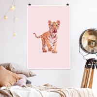 Klebefieber Poster Tiger mit Glitzer