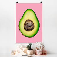 Klebefieber Poster Tiere Avocado mit Igel