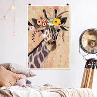 Klebefieber Poster Tiere Klimt Giraffe