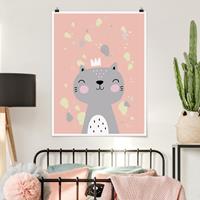 Klebefieber Poster Kinderzimmer Freche Katze