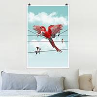 Klebefieber Poster Tiere Himmel mit Vögeln