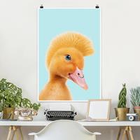 Klebefieber Poster Tiere Küken mit Piercing