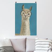 Klebefieber Poster Tiere Lama mit Brille I