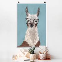 Klebefieber Poster Tiere Lama mit Brille II