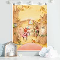 Klebefieber Poster Kinderzimmer Frida sucht ihre Sachen