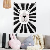 Klebefieber Poster Kinderzimmer Tierpark mit Mustern - Löwe