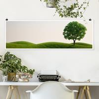 Klebefieber Panorama Poster Natur & Landschaft Grüne Ruhe