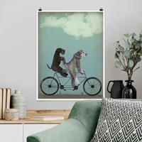 Klebefieber Poster Kinderzimmer Radtour - Schnauzer Tandem