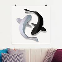 Klebefieber Poster Fische Ying & Yang