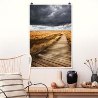 Klebefieber Poster Strand Weg in den Dünen