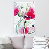 Klebefieber Poster Blumen Painted Poppies