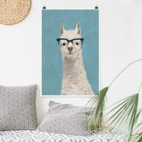 Klebefieber Poster Tiere Lama mit Brille IV