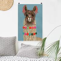 Klebefieber Poster Tiere Lama mit Schmuck I