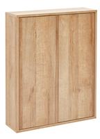 fackelmann Finn Doppel-Hängeschrank 60 x 75 x 18,5 cm, Ast-Eiche (84622)