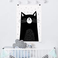Klebefieber Poster Kinderzimmer Tierpark mit Mustern - Katze