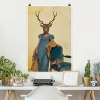 Klebefieber Poster Tiere Tierportrait - Rotwilddame