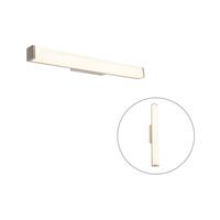 qazqa Moderne Badezimmer Wandleuchte Stahl 62 cm IP44 - Cascada