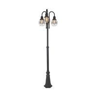 qazqa Ländliche Außenlampe schwarz 3-Flammig IP44 - Guardado - 