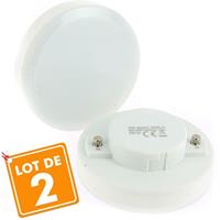 Los mit 2 LED-Lampen GX53 7W Äq. 50W | Farbtemperatur: Kaltes Weiß 6000K - ECLAIRAGE DESIGN