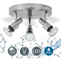 b.k.licht LED Decken-Strahler Badlampe IP44 Badezimmer 3-flammig Decken-Spot Leuchte Lampe - 