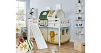 TICAA Podestbett Ekki Vertikal Buche Weiß weiß Gr. 90 x 200