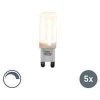 LUEDD Set mit 5 dimmbaren G9-LED-Lampen 3W 280 lm 2700K