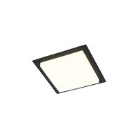 Qazqa Moderne Plafondlamp Zwart Vierkant Incl. Led Ip44 - Lys