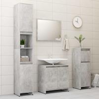 vidaXL Badkamerkast 30x30x95 cm spaanplaat betongrijs