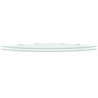 vidaXL Hoekschappen 2 st met chromen dragers 45x45 cm glas wit