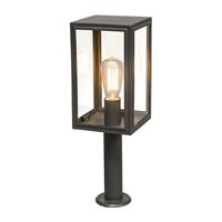 Qazqa Buitenlamp Paal Grijs 50 Cm Ip44 - Sutton