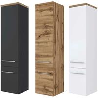 lomadox Badezimmer Midischrank Hochschrank 30 cm TAREE-03 in wotaneiche Nb. - 