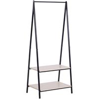 homcom Gaderobenständer Kleiderständer Kleiderstange mit Schuhablage Wäscheständer 64 x 42,5 x 149 cm