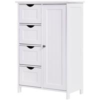 CaliCosy Badkamermeubel 1 Deur 4 Laden - L55 cm
