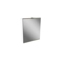 fackelmann LIMA LED Spiegelschrank 60 cm, Weiß/Braun-'84782' - 