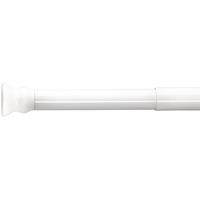 ridder Federstange, Duschvorhangstange teleskopierbar Wien Ø 25 mm weiß 110-185 cm
