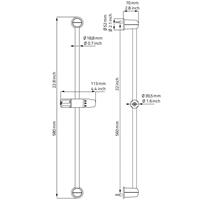 ridder Duschgleitstange Grenada Chrom 91170 - 