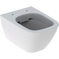 keramag Geberit Smyle Square Wand-WC Tiefspüler, verkürzte Ausladung, geschlossene Form, rimfree 500379, Farbe: Weiß - 500.379.01.1