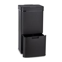 klarstein Royal Trash Matte Black Sensor-Mülleimer 72 Liter Edelstahl