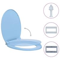 vidaxl Toilettensitz mit Absenkautomatik Blau Oval