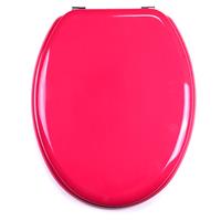 WC Sitz Toilettendeckel MDF Holzkern „Pink“ Scharniere aus Edelstahl - hochwertige und stabile Qualität