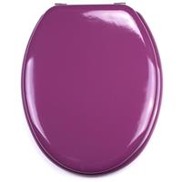 WC Sitz Toilettendeckel MDF Holzkern „Violett Lila“ Scharniere aus Edelstahl - hochwertige und stabile Qualität