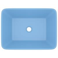 vidaXL Wastafel 41x30x12 cm keramiek mat lichtblauw
