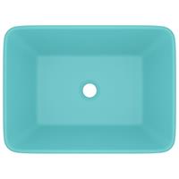vidaXL Wastafel 41x30x12 cm keramiek mat lichtgroen