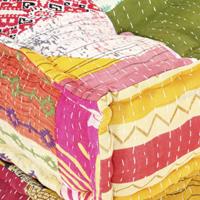 vidaXL Poef modulair stof patchwork