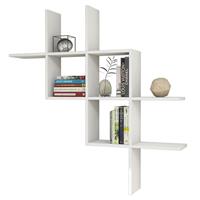 Homemania Wandschap Boite 125x22x125 cm wit