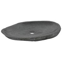 vidaXL Wastafel ovaal 60-70 cm riviersteen