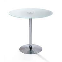 Kolomtafel, Ø 800 mm, hoogte 720 mm, gesatineerd glas
