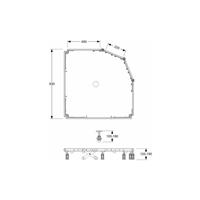 mepa Montagerahmen SF für 5-Eck und 1/4-Kreis Duschwannen - 150185 - 