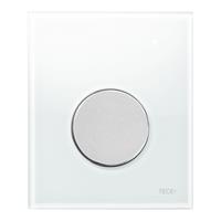 Urinoir Bedieningsplaat TECE Loop Glas Wit 10,4x12,4 cm (met mat chromen toets)